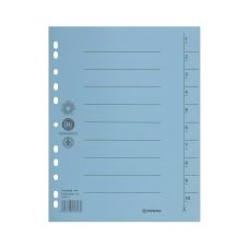 Przekładka Donau, Karton, A4, 235X300Mm, 1-10, 1 Karta, Niebieska