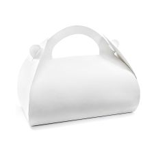 Pudełka na Ciasto Białe Papierowe 16x8,5x9,5cm Opakowanie 10 sztuk