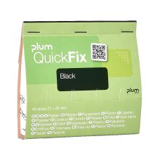 Plastry z tkaniny QuickFix Black do dozownika naściennego, 45 szt.