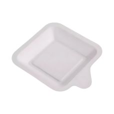 Talerzyki papierowe z trzciny cukrowej białe 13,3 x 11,3 cm 50 sztuk
