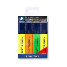 Zakreślacz Staedtler Textsurfer classic, 3+1 kolory w etui 4 kolory