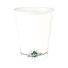 Kubek papierowy biały dwuwarstwowy EcoUp 350 ml średnica 90 mm 50 sztuk