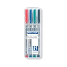Foliopis Zmywalny Staedtler Lumocolor, F, 4 Kolory