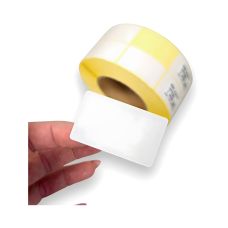 Etykiety termotransferowe białe 30x50 mm na gilzie 76 mm - 1800 sztuk