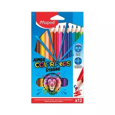Kredki Color'Peps Strong Jumbo Trójkątne 12 sztuk w etui