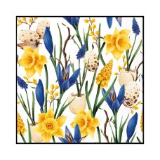 Serwetki 3-warstwowe wielkanocne żonkile 33x33cm 20 szt