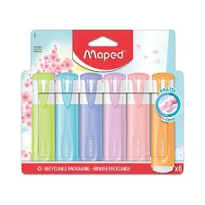 Zakreślacz Classic New Pastel mix kolorów 6 sztuk w kartonowym etui