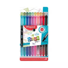 Cienkopis Graph Peps Deco Zestaw 20 Kolorów w Etui z Zawieszką 0,4 mm