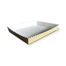 Tacka papierowa głęboka kraft z falbanką 20x14x3 cm 1 sztuka