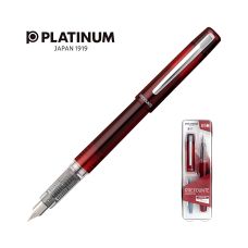 Pióro wieczne Platinum Prefounte bordowe M w plastikowym opakowaniu na blistrze