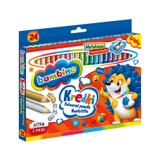 Wyprawka szkolna BAMBINO - kredki drewniane 24 kolory + temperówka