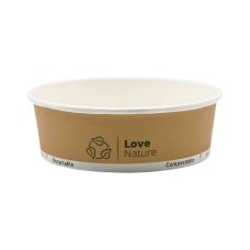Miska papierowa sałatkowa kraft brązowa 1300 ml średnica 185 mm 50 sztuk