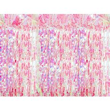 Kurtyna Party Opalizująca Różowa Dekoracyjna 100x200cm