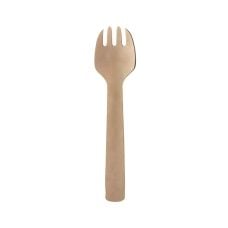 Widelce drewniane jednorazowe 10 cm naturalne 100 sztuk do gastronomii eventów