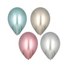 Balony lateksowe błyszczące mix wzorów duże 33 cm 4 sztuki