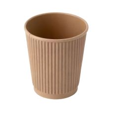 Kubek papierowy karbowany kraft dyspersyjny brązowy 250 ml średnica 80 mm 25 sztuk