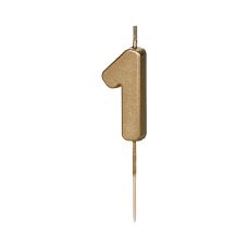 Świeczka Urodzinowa Cyferka 1 Złota 4.5 cm