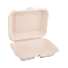 Menubox z trzciny cukrowej dwudzielny dwuwarstwowy 1500 ml 24,1 x 21 x 4 cm 50 szt.