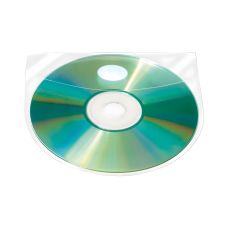 Kieszeń samoprzylepna Q-CONNECT na 2-4 płyty CD/DVD przezroczysta kwadratowa 127x127mm 10 sztuk
