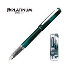 Pióro wieczne Platinum Prefounte Dark Emerald F zielone w blistrze