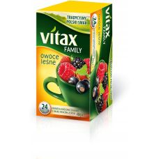 Herbata owocowo-ziołowa VITAX FAMILY Owoce Leśne 24 torebki bez zawieszki 48g