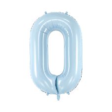 Balon Foliowy Cyfra 0 Jasnoniebieski 72cm