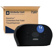 Dozownik podwójny do papieru toaletowego KIMBERLY-CLARK Aquarius™ centralne odwijanie czarny