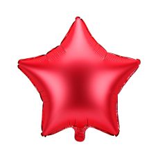 Balon Foliowy Gwiazdka Satynowa Czerwona 48 cm