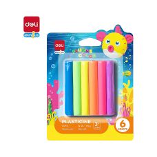 Plastelina 6 Kolorów Fluorescencyjna DELI EH713