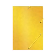 Teczka z gumką OFFICE PRODUCTS z preszpanu A4 390gsm 3-skrzydlecia żółta