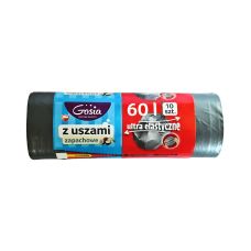 Worki na śmieci Gosia z uszami srebrne 60L 10szt