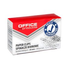 Spinacze biurowe okrągłe Office Products 50 mm srebrne 100 sztuk