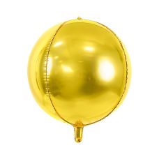 Balon Foliowy Kula Metalizowany Złoty 40 cm