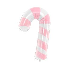 Balon Foliowy Cukrowa Laska Biało-Różowa 50x82cm