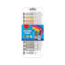 Farby akrylowe w tubkach Keyroad 12x12ml, mix kolorów