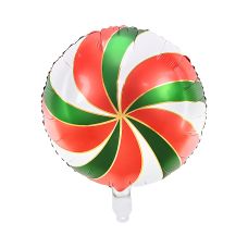 Balon Foliowy Cukierek Matowy Biały z Nadrukiem 35cm