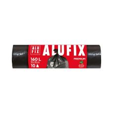 Worki na śmieci ALUFIX Profi z folii LDPE, 160l, czarne, 90x110 cm, 10 sztuk