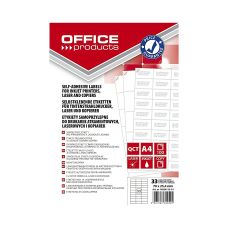 Etykiety OFFICE PRODUCTS, 70x25,4mm, białe, 100 ark.
