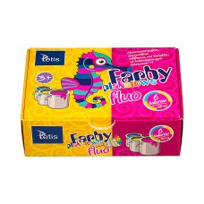 Farby Plakatowe Fluorescencyjne TETIS Zestaw 6 Kolorów 20ml