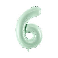 Balon Foliowy Cyfra 6 Zielony 72cm Dekoracyjny