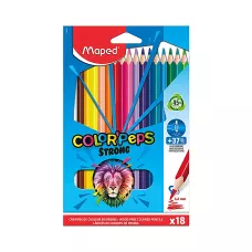 Kredki Colorpeps Strong trójkątne 18 sztuk w etui