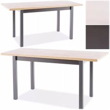 Stół rozkładany 120-160x68 dąb artisan czarny Adam Signal