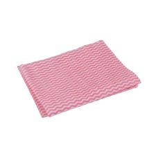 Ścierka DONAU HOME z wiskozą 70% składana fala 30x40cm 100 szt. różowa