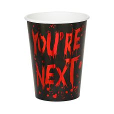 Kubeczki papierowe You're next, 250 ml, czarno-czerwony (1 op. / 6 szt.)