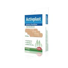 ACTIVPLAST Plastry Familijne Standardowe 19x72mm 16 szt. – Uniwersalne Opatrunki do Domu i Apteczki