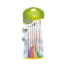 Pędzelki Szkolne Cricco Zestaw 6 sztuk Blister CR364B6