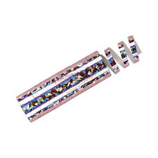 Serpentyny Holograficzne Jasny Różowy 3,8 m (18 sztuk)