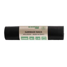 Worki na śmieci DONAU ECO, mocne (LDPE), 60l, 10 szt., czarne