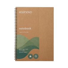 Kołonotatnik ECONOVO, z recyklingu, A4, 80 kart., 70gsm, naturalny