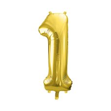 Balon Foliowy Cyfra 1 Jasne Złoto 72cm